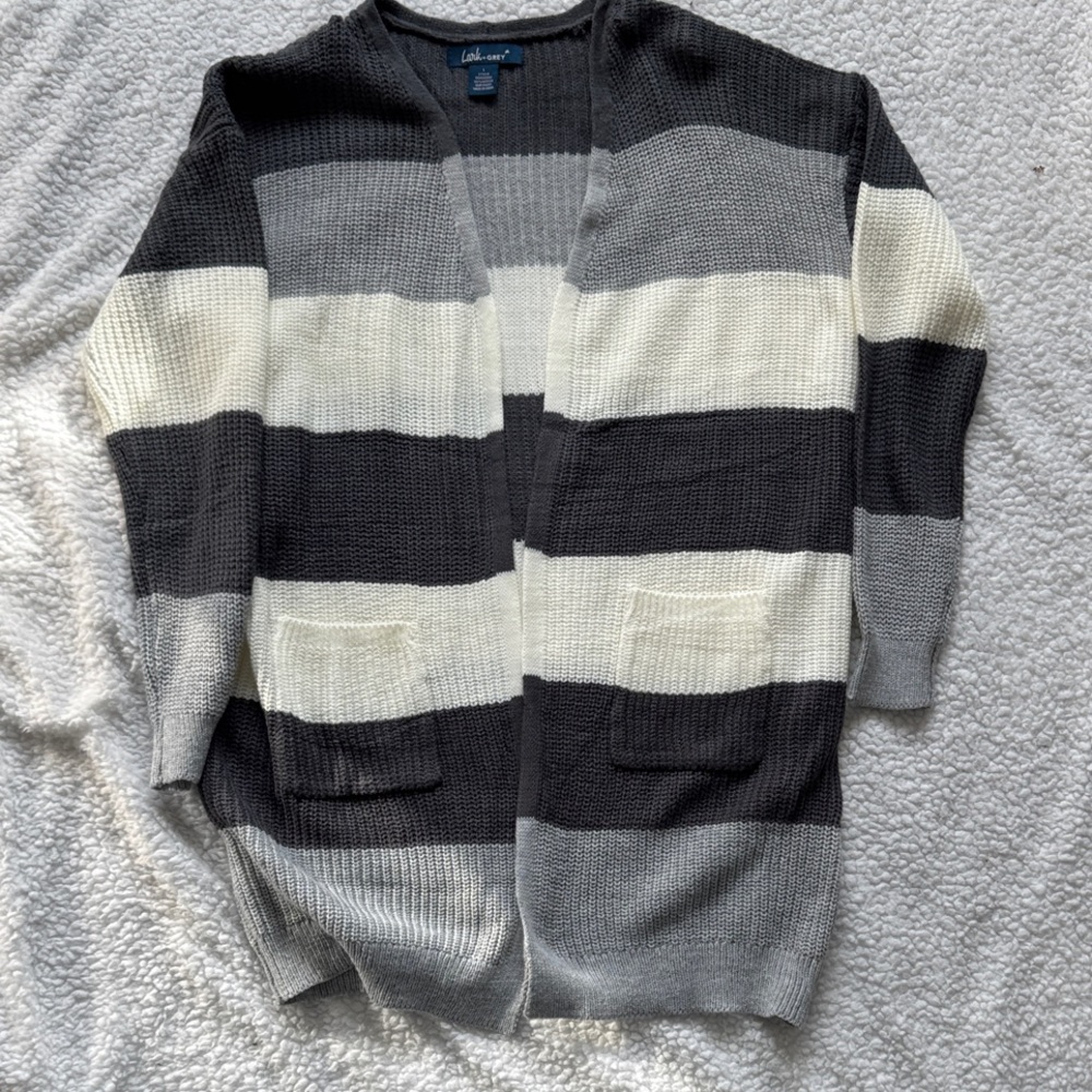 Barrow Black, Gray, and Cream Cardigan